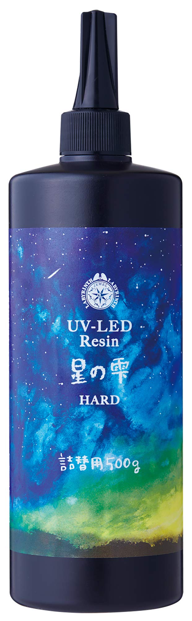 Pajico 403242 Resin Liquid, Large Capacity, UV-LED Resin, Star Drop, Hard Type, 17.6 oz (500 g), Transparent, Made in Japan