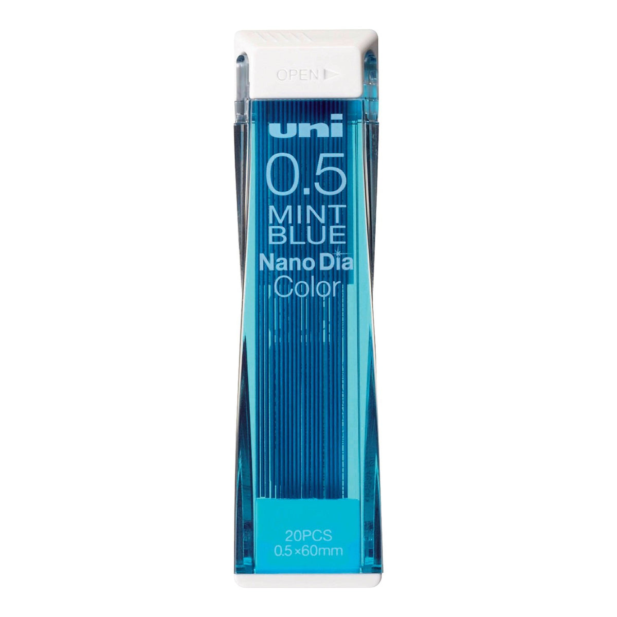 Mitsubishi Pencil U05202NDC.32 Nano Diamond Color Erasable Color Leads, 0.02 inches (0.5 mm), Mint Blue, 10 Pieces