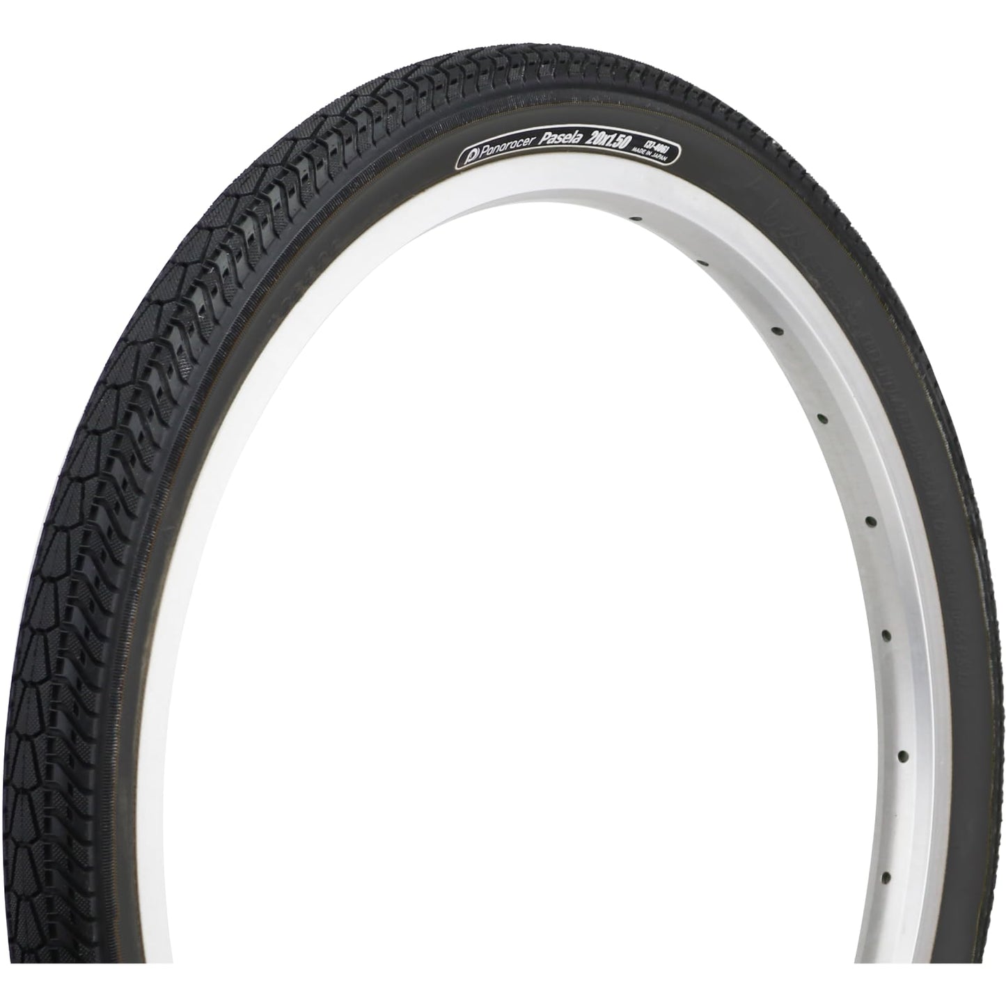 Panaracer 8H205-PA-B Clincher Tire, 7.9 x 0.6 inches (20 x 1.50 cm), Parcela, Compact, Black (for Small Diameter Cars, Folding Bicycles, City Riding, Commuting to Work)