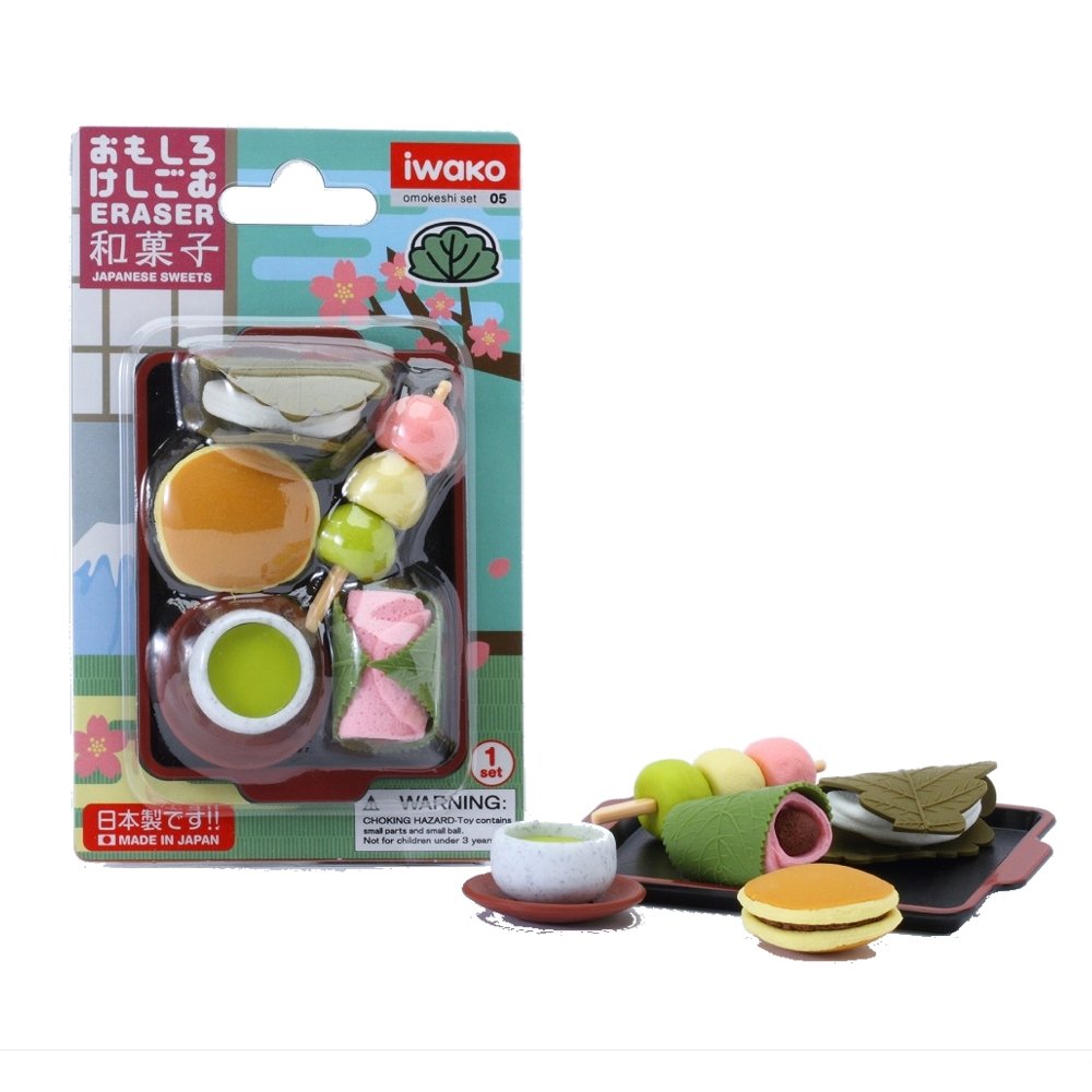Iwako SCERBRI009 Eraser, Japanese Sweets, 10 Pieces, Blister Pack
