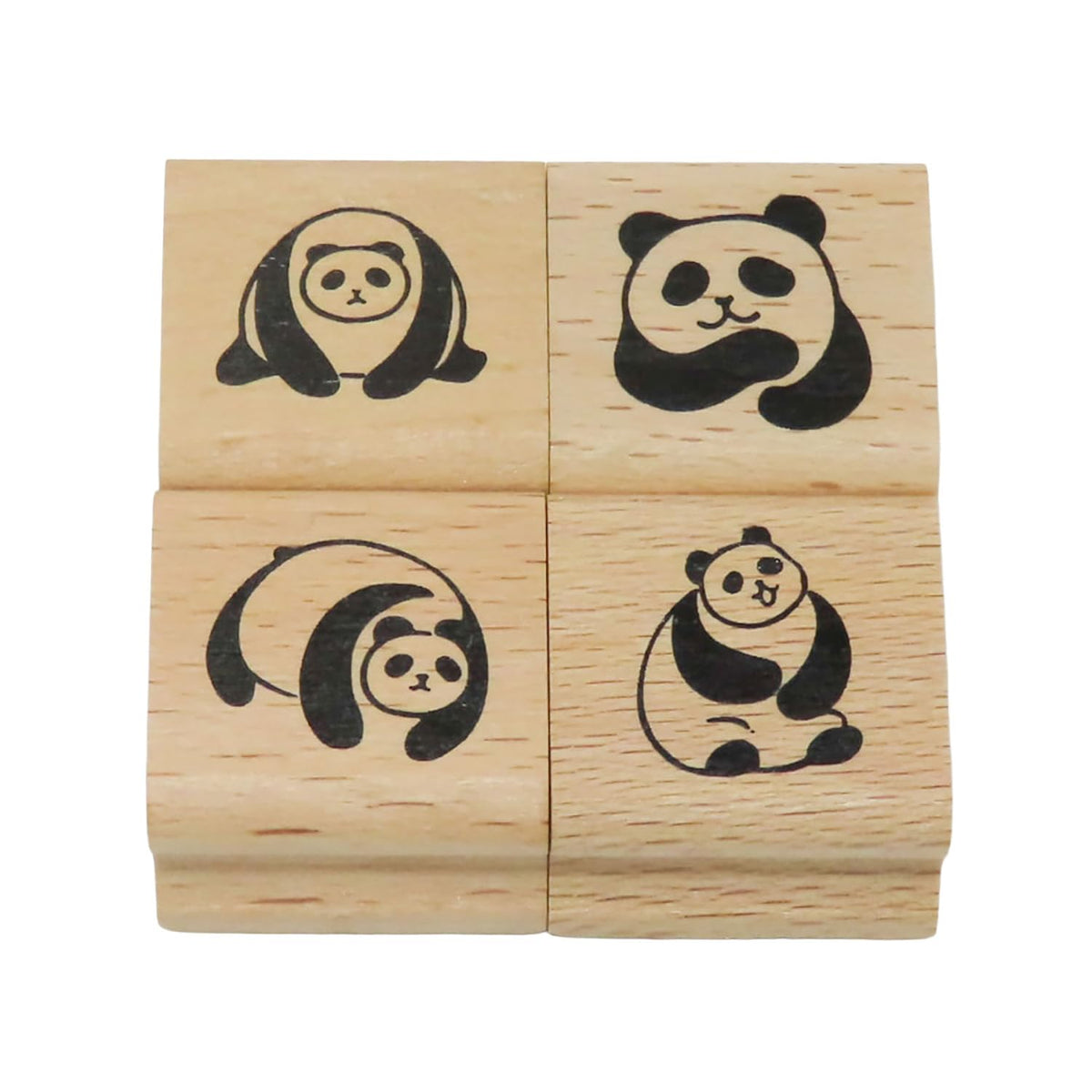 Tylottomer Rubber Stamp Panda 4pcs RT-panda-S02