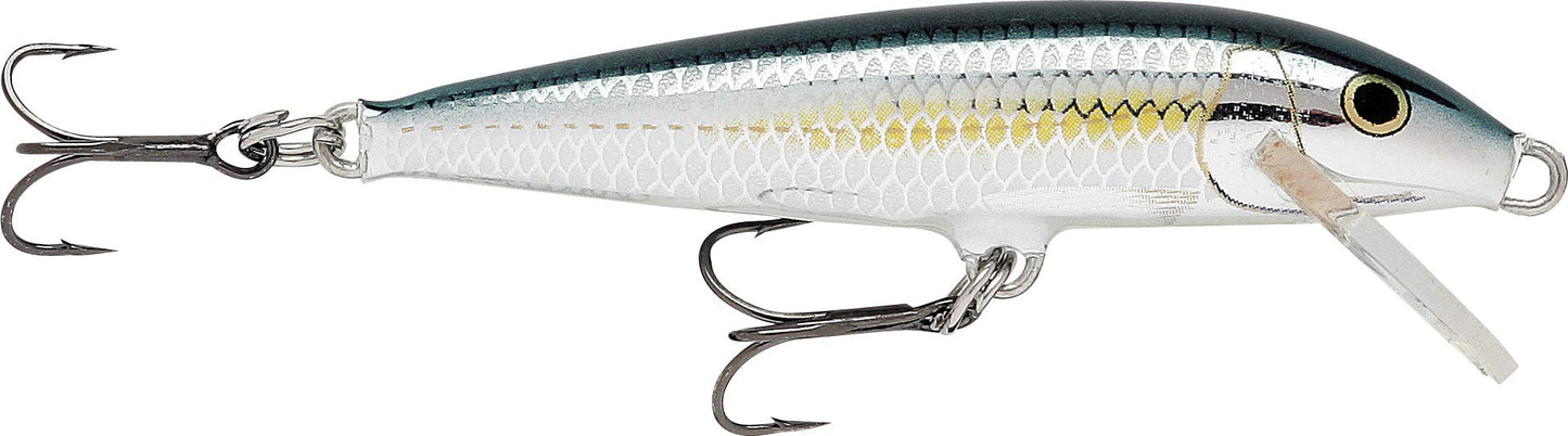 Rapala Original Floater Lure with Three No. 6 Hooks, 1.2-1.8 m Swimming Depth, 11 cm Size, Bleak