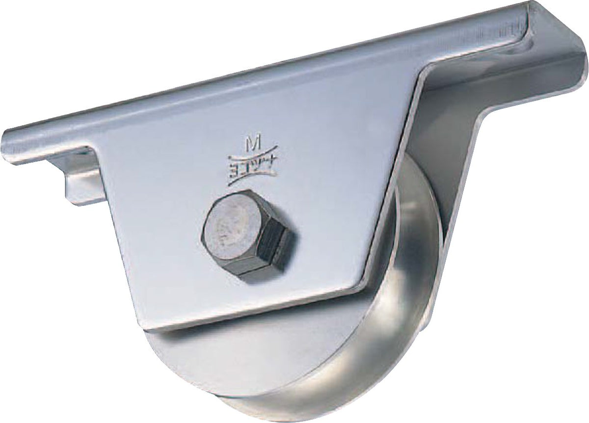 Yokozuna JBS-0901 Stainless Steel Heavy Door Wheel, Groove R Car Type, 3.5 inches (90 mm)