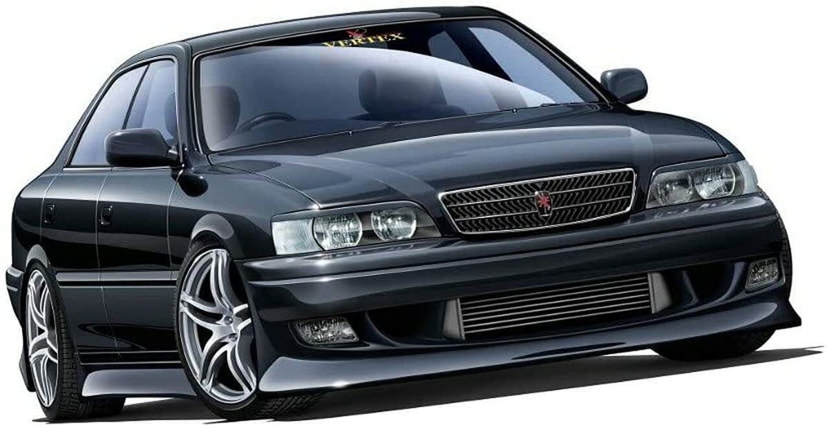 Aoshima The Tune Car Series No. 10 Vertex JZX100 Chaser Tourer V 1998 - Plastic Model Building Kit # 5981