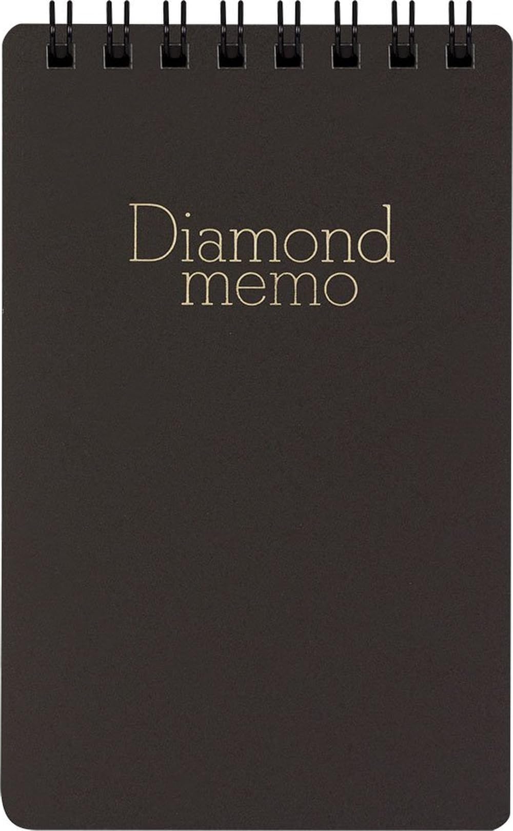 Midori Diamond Memo Pad - Medium 3" x 4.7" - Lined - 40 Sheets - Black