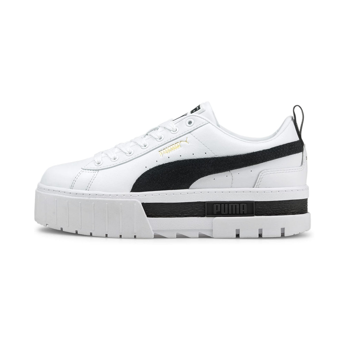 Puma Women's Mayze LTH WN's Sneaker, Puma White Puma Black, 5.5 US