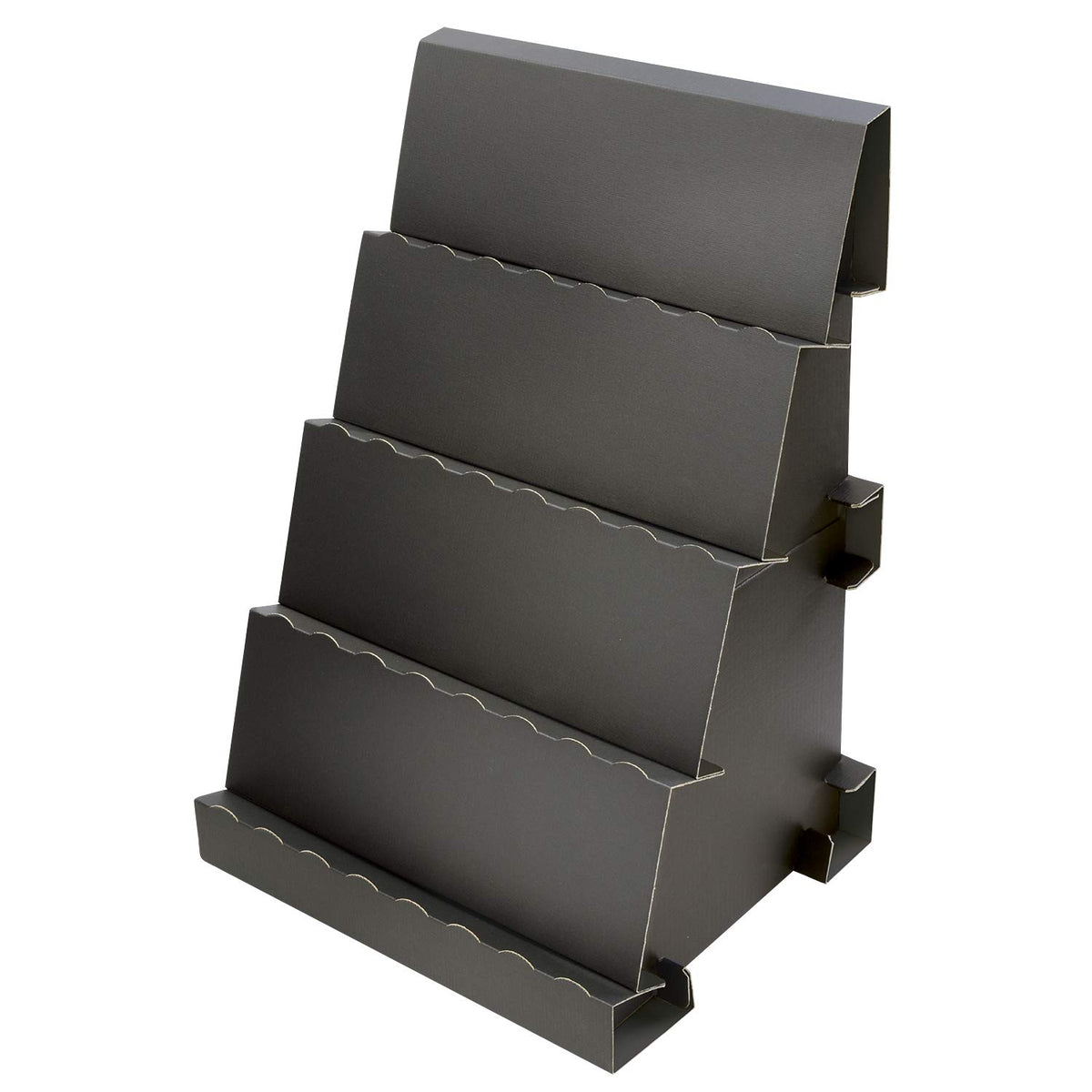 Sasagawa Original Works 44-5866 Exhibition Display Big Assembly Tilt Shelf, Black