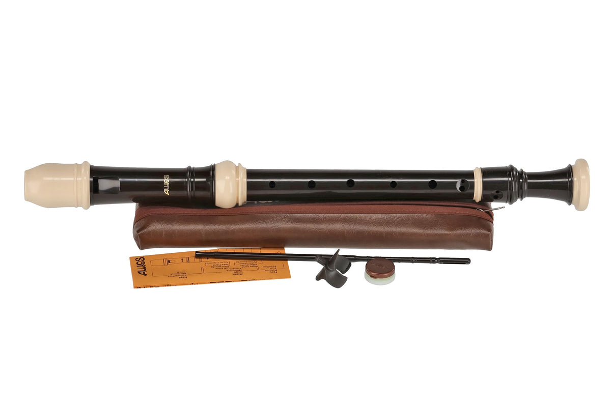 Aulos F-Alt Recorder Symphony 509B (baroque fingering, complete with bag, wiper, grease box and fingering chart, synthetic resin), dark brown