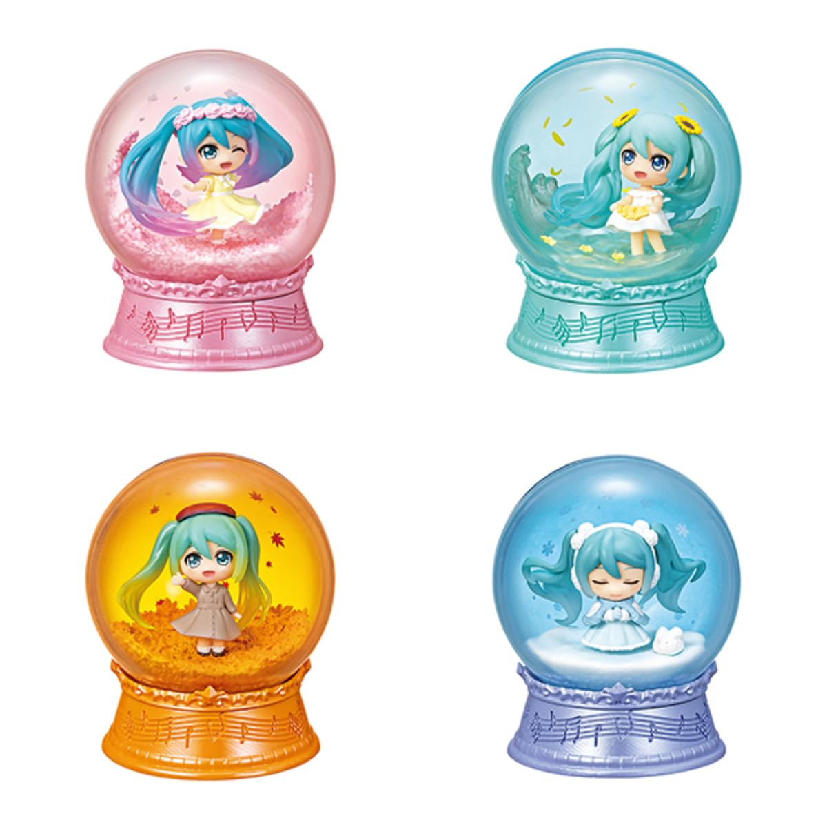 Re-Ment Hatsune Miku Scenery Domes Snowball Assortment (4)