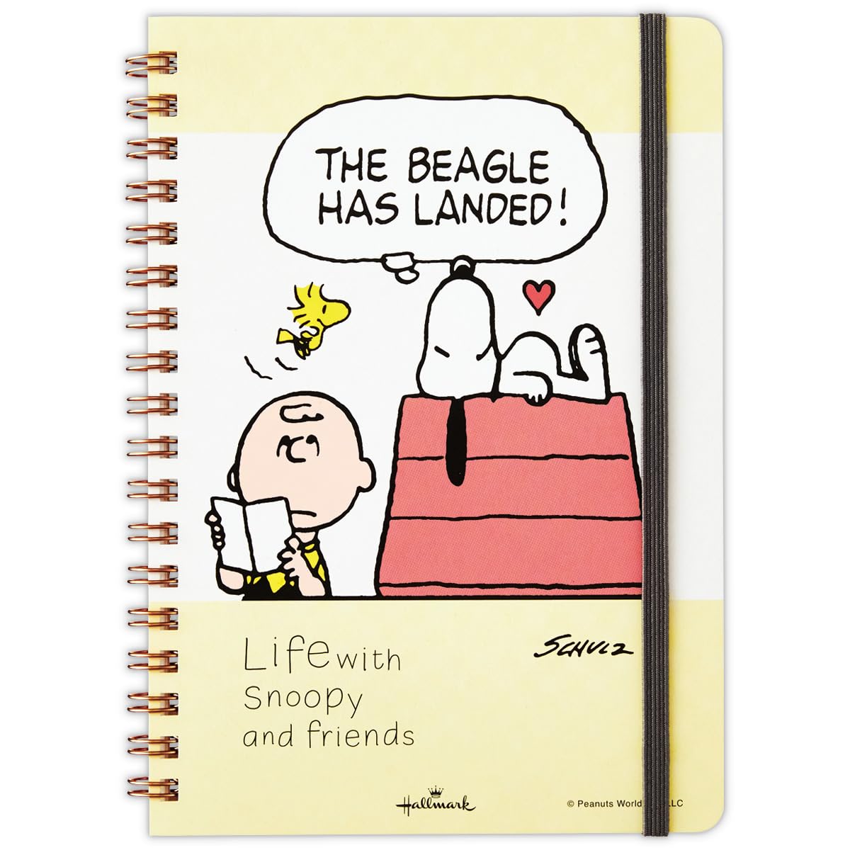 Hallmark Snoopy Ring Notebook, B6, Horizontal Rule, Yellow 830922