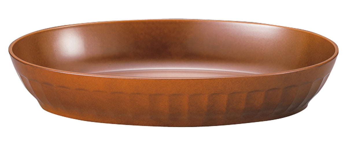 Mountains Coating natyu-ru Groove Music Oval Plate Light Brown m16519 – 7