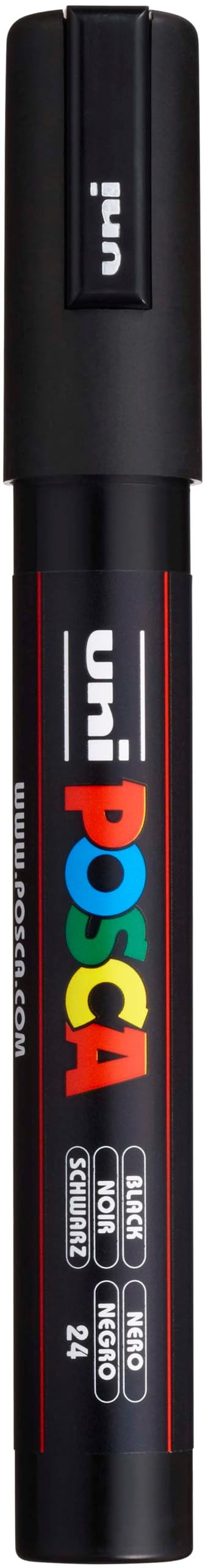 Posca Acrylic Paint Marker, PC-5M Medium tip, Black (PX152777000)