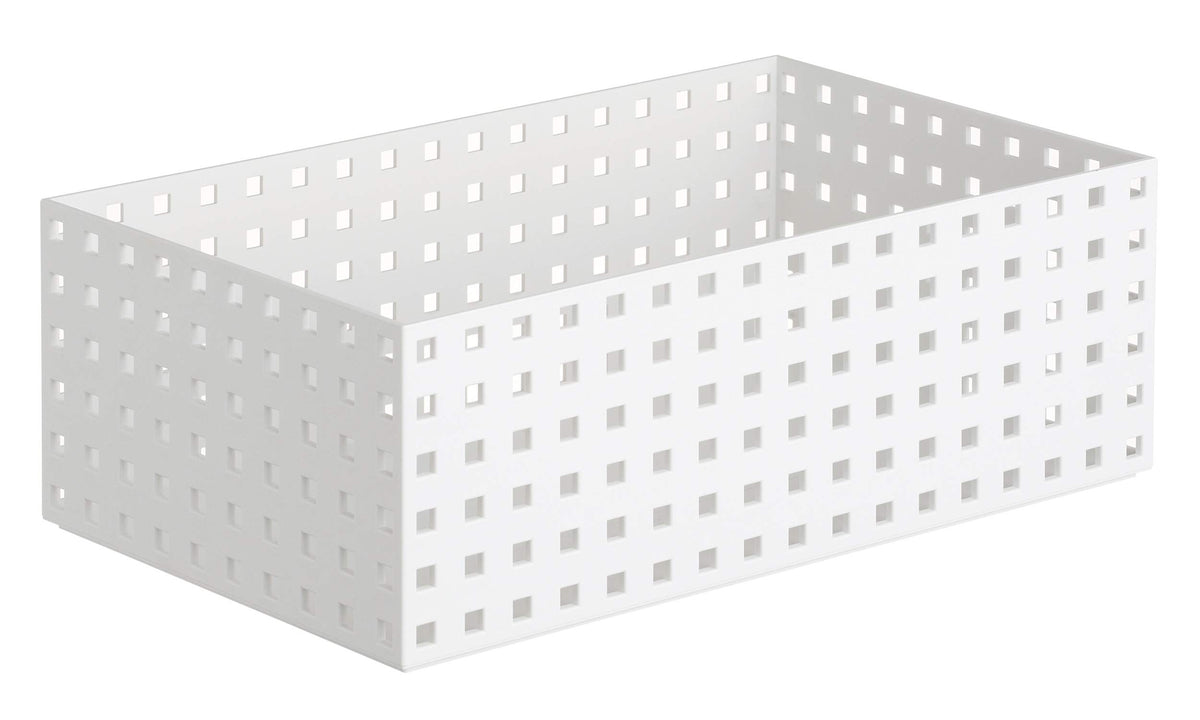 LIKE-IT 9046 Storage Box, Kitchen Storage Case, Brix, 350, Wide, L, White, Made in Japan, Approx. Width 13.8 x Depth 8.3 x Height 4.9 inches (35 x 21 x 12.5 cm), Stackable Small Storage