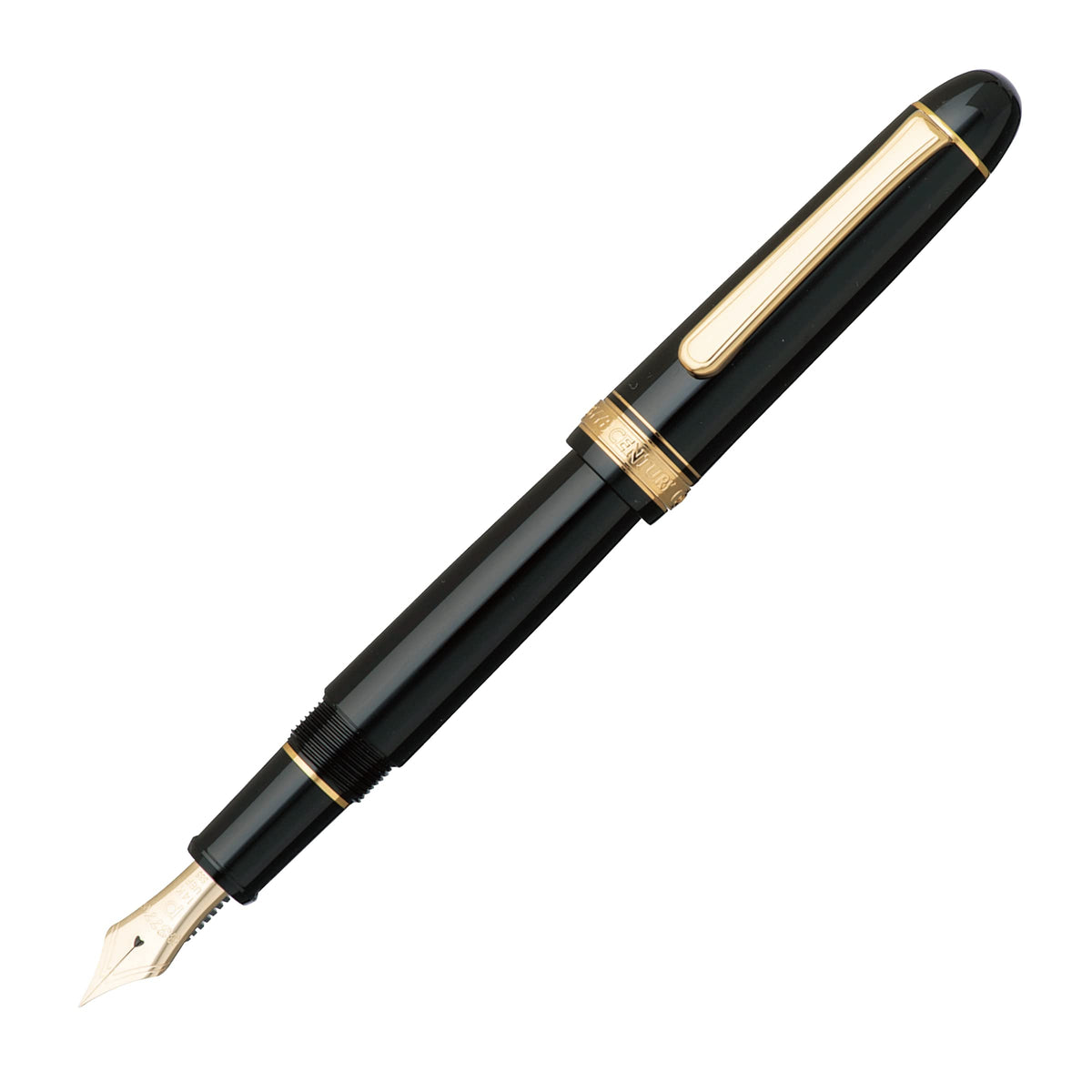 Platinum PNB-15000#1-9 Fountain Pen #3776 Century Black in Black Ultra Fine