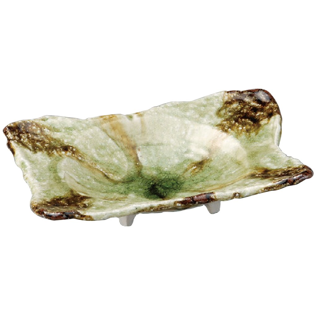 Yamasita Craft 21201-188 Ash Glaze, Flow Angle 8.0 Plate, 7.9 x 10.4 x 2.4 inches (20 x 26.2 x 6 cm)