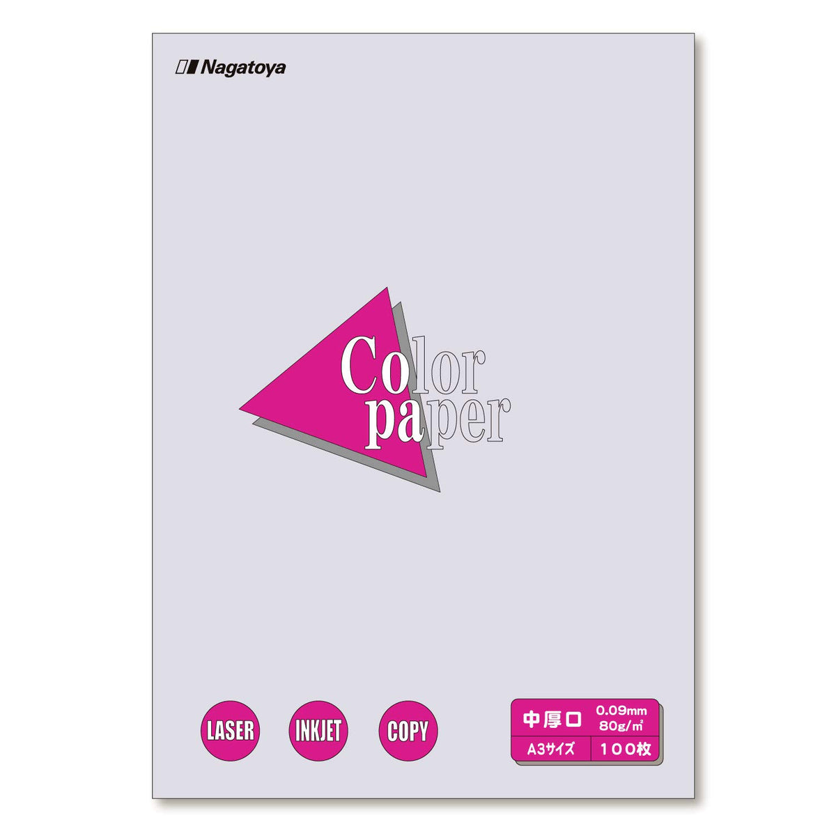 Nagatoya Shoten Na-1214 Colored Paper, A3, Medium, Thick, 100 Sheets, Fuji