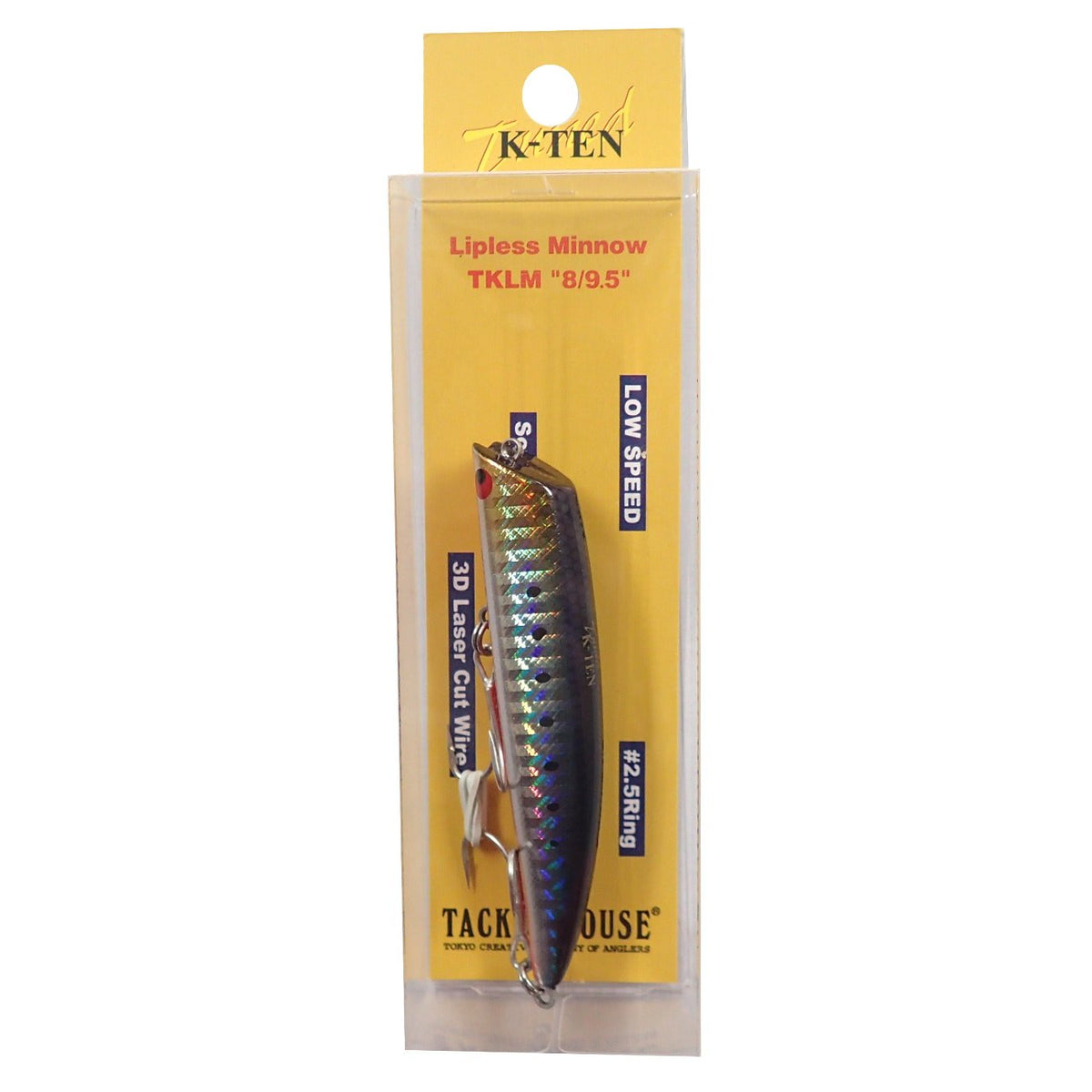 TackleHouse Minnow Tuned K-Ten TKLM Lipless Minnow, 3.1 inches (80 mm), 0.3 oz (9.5 g), SH Sardine/Red Berry #112 Lure