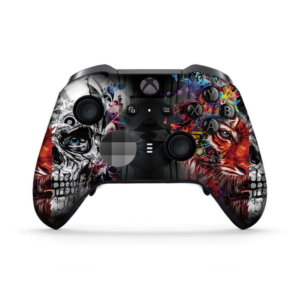 "Tiger Skull" UN-MODDED Custom Controller compatible with XBOX ONE ELITE Series 2 Soft Touch Finish