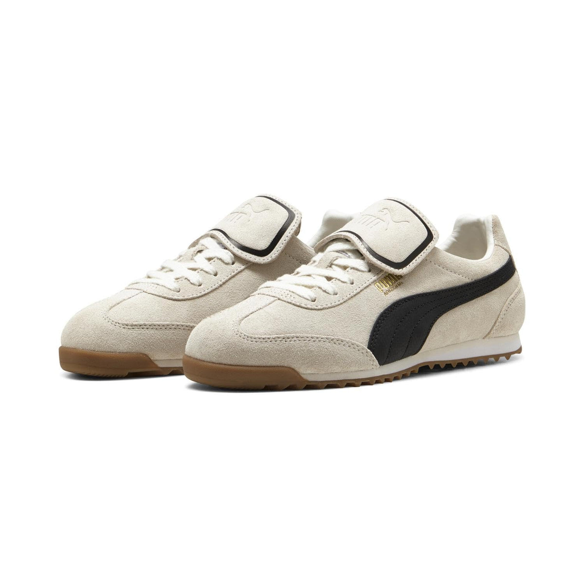 Puma Arizona Premium 403780 Sneakers, 25 Fall/Winter Colors Warm White Puma Black Puma Gold (03), 25.0 cm