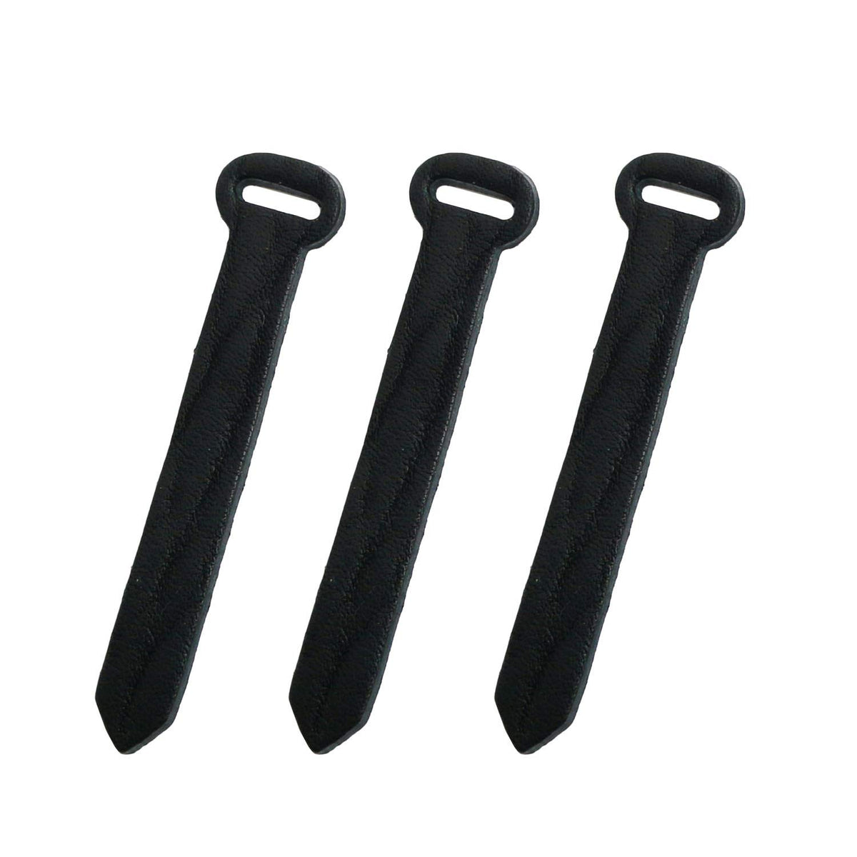NBK LS-B Genuine Leather Parts for Ring Zipper, Black, Total Length 2.8 inches (70 mm), Pack of 3 Same Color