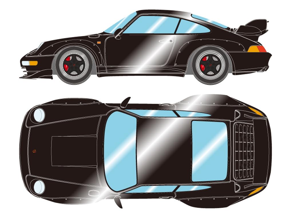 メイクアップ Vision 1/43 Porsche 911 (993) GT2 Street 1996 Metallic Black (Black Wheel) Finished Product VM114J