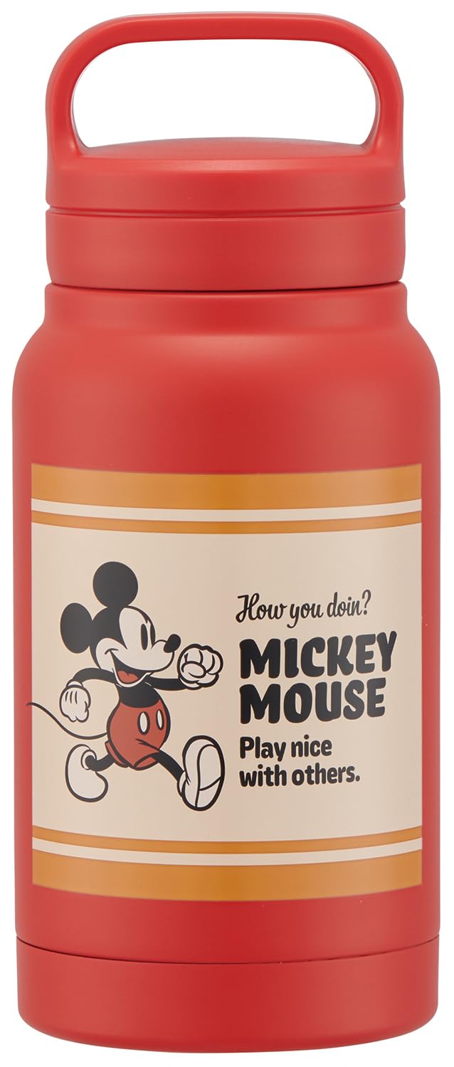 Skater STSC4-A Disney Mickey Mouse Insulated Stainless Steel Mug Bottle, 11.8 fl oz (350 ml), Screw Handle Included