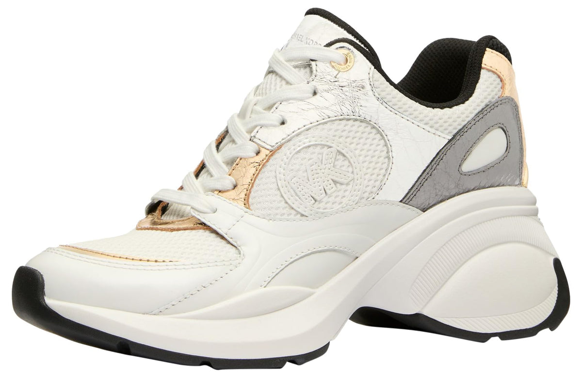 Michael Kors Womens Zuma Trainer Optic White Multi 7.0 Medium