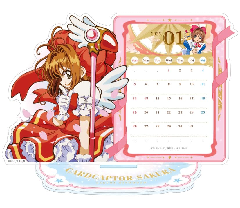 Ensky CL-044 Cardcaptor Sakura 2025 Acrylic Stand Desk Calendar