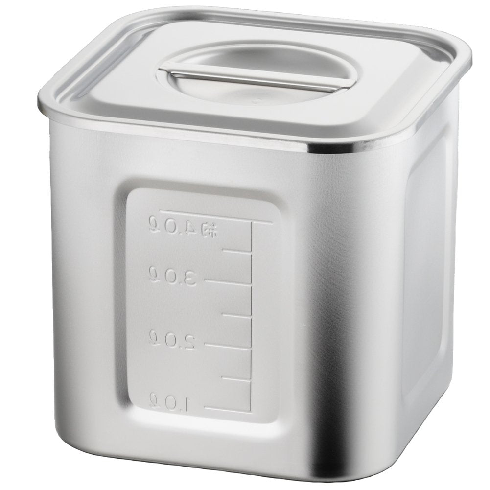 AG 18-8 Square Kitchen Pot with Graduation, 3.5 inches (9 cm) (No Hand)