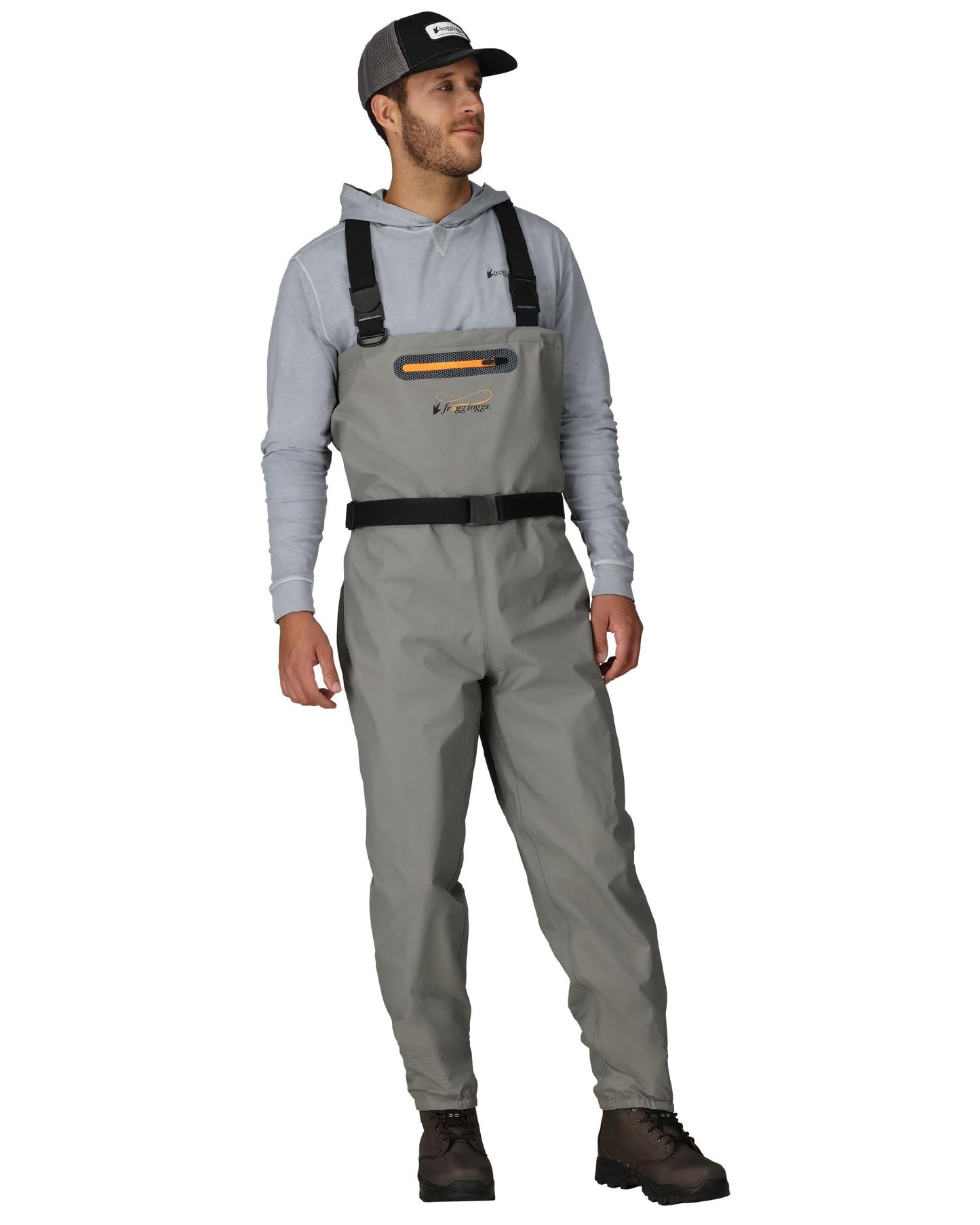 FROGG TOGGS Canyon II Breathable Waterproof Stockingfoot Fishing Chest Wader for Fishing, Gray, Large