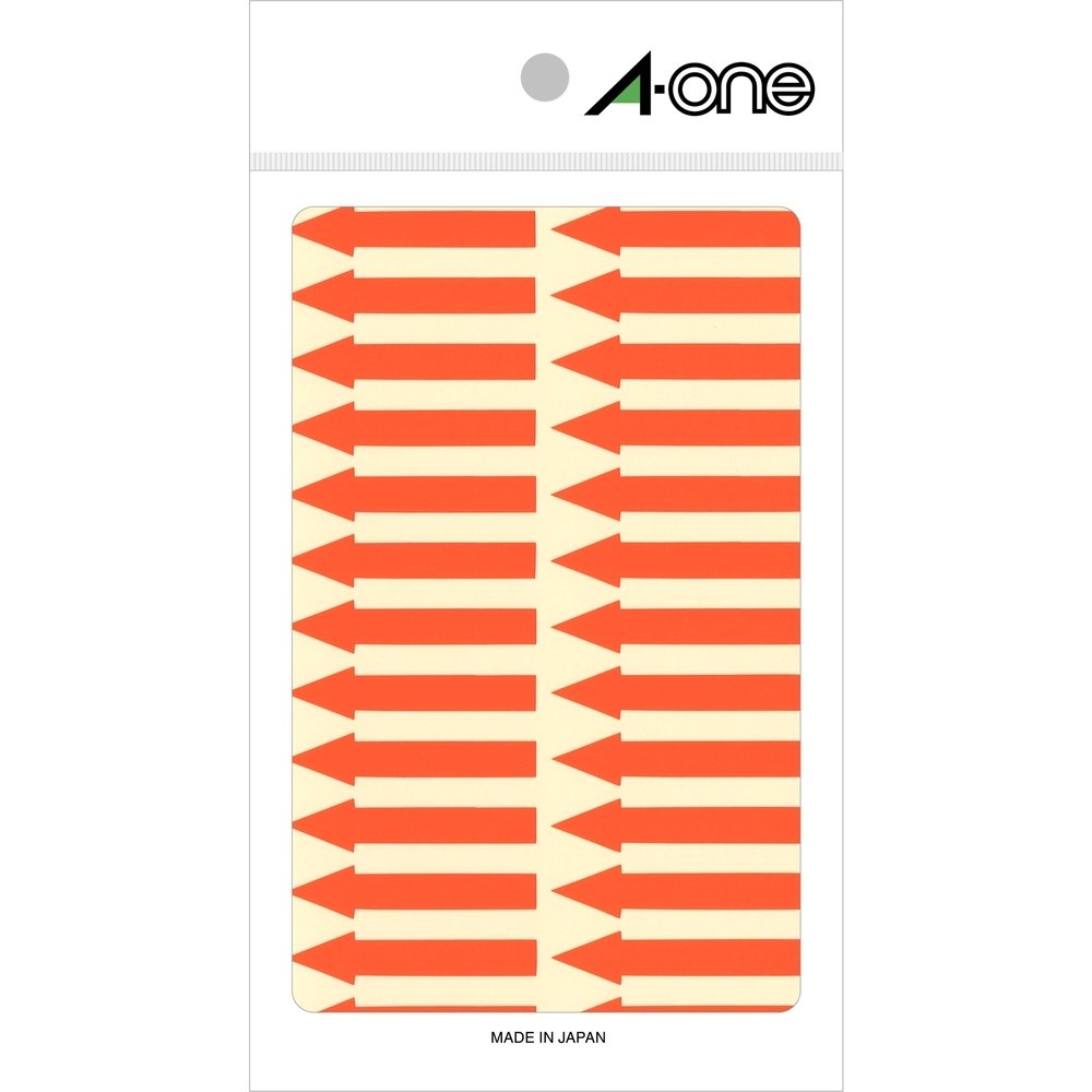 e-wan Special Label Fluorescent Red Arrow 26 Surface 6 X 42 mm 4 Sheet 08065
