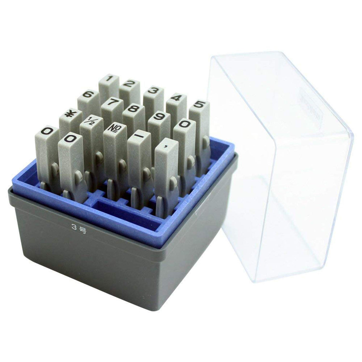 Shachihata Gothic Body Rubber Stamp, Number Set, 3 (0.19 x 0.15 inches, 4.7 3.8 mm), Rectangular, No. 3, Stamp Face 0.2 x 0.1 inches (4.7 x 3.8 mm)