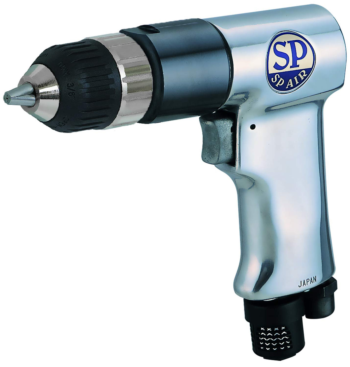 SP SP-1522KL Air Drill (Keyless Scuck) with Silencer, Iron Plate Drilling Diameter 0.4 inches (10 mm)