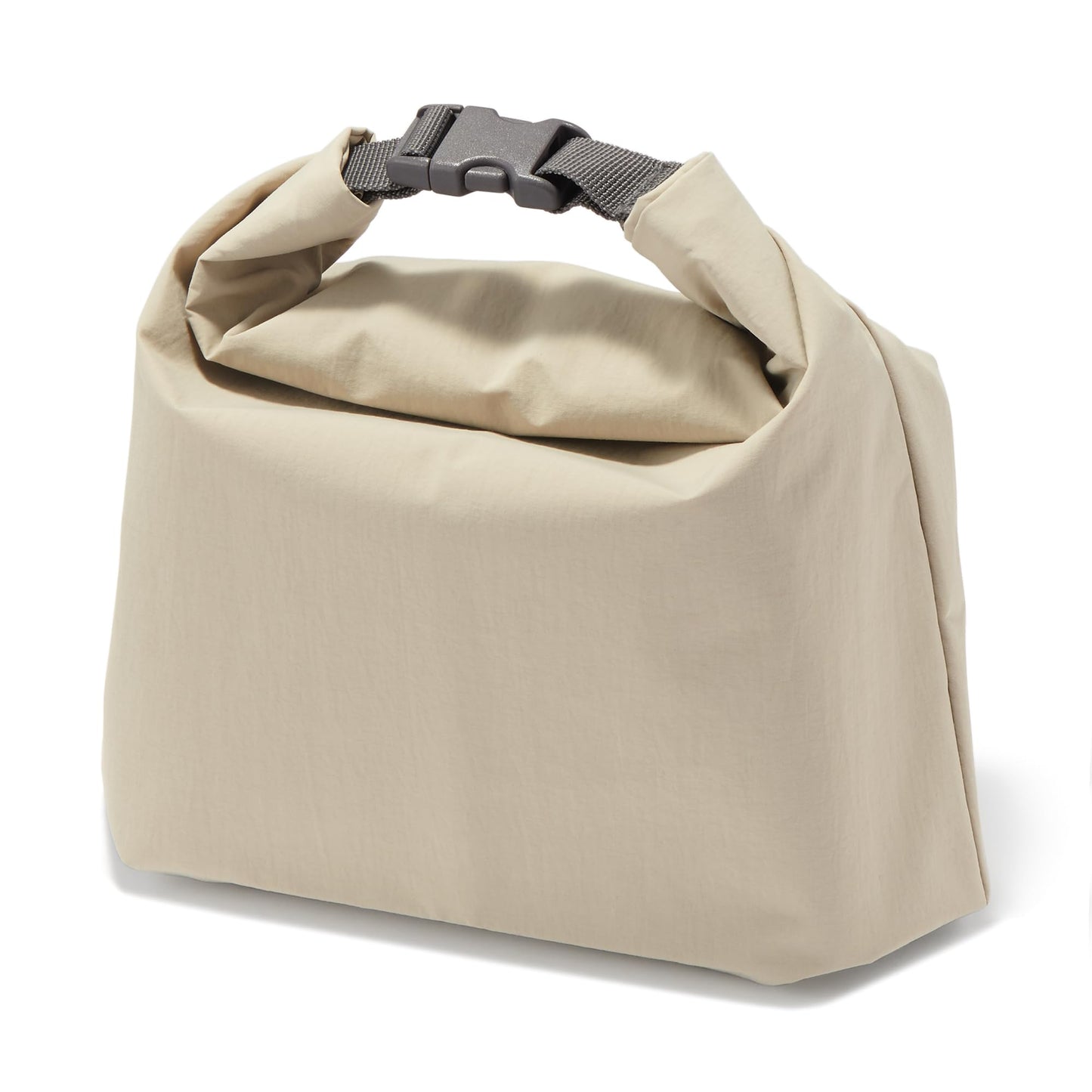 無印良品 MUJI 84843082 Adjustable Height Lunch Bag, Roll Top Type, Large, Beige