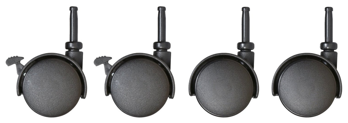 Like-it CS-P9 Casters with Stopper, Set of 2, Normal Casters, Set of 2 (for Like It Products and Yoshikawa Kuni Kogyo Products), Black, Mounting Height: +2.0 inches (5 cm)