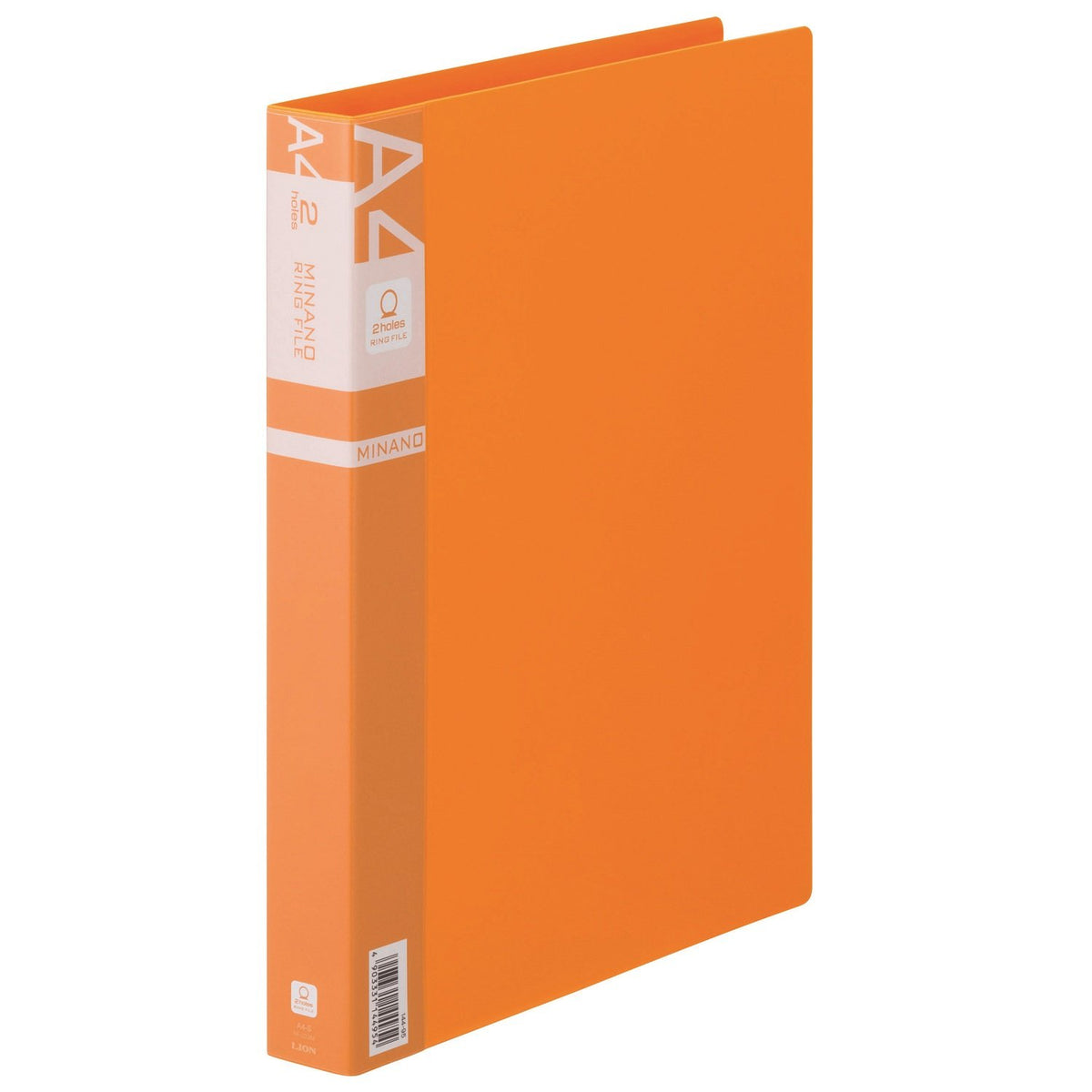 Lion Office Equipment Minano A4S RF-223M D Ring File, 2 Holes, Orange