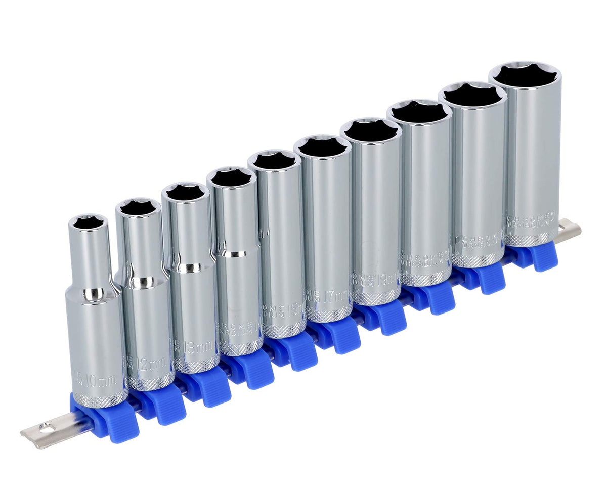 Takagi Deep Socket Set, 10 Pieces, 0.5 inch (12.7 mm) Square