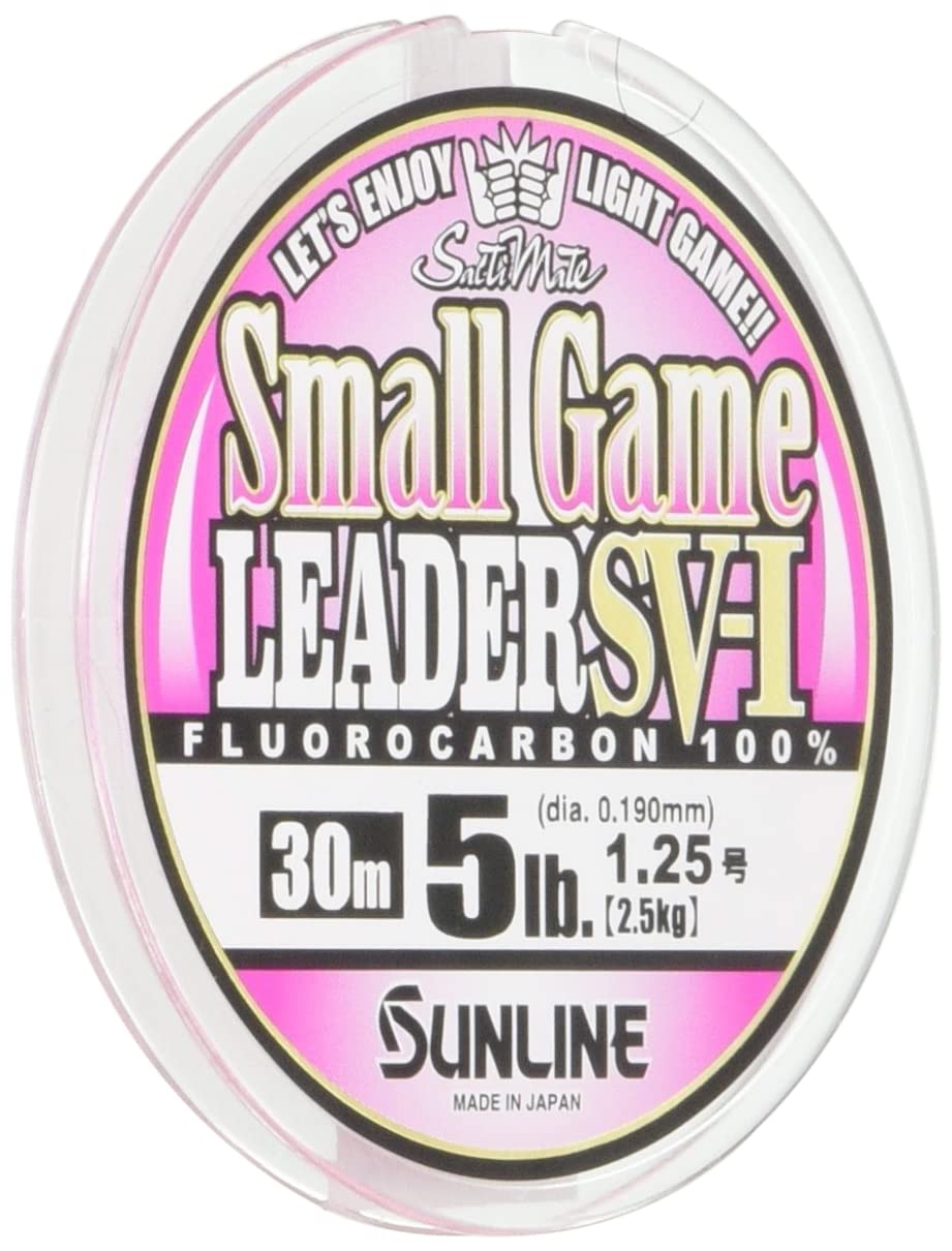 Sunline SV-I Leader, Saltimate, Small Game Reader, Fluorocarbon 98.4 ft (30 m), No. 1.25, 5 lb (2.5 kg), Magical Pink