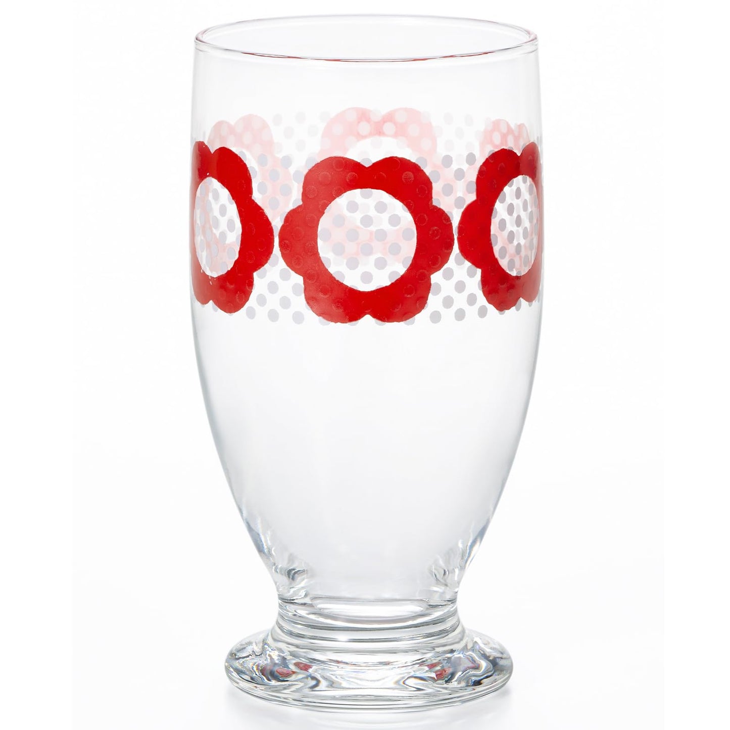 ADERIA 1020 Aderia Retro Glass with Base, Flower Dan, 11.2 fl oz (335 ml), Gift Box, Made in Japan, Cup, Floral Pattern, Glass, Tableware, Present, Gift, Wedding, Birthday, New Construction, Female