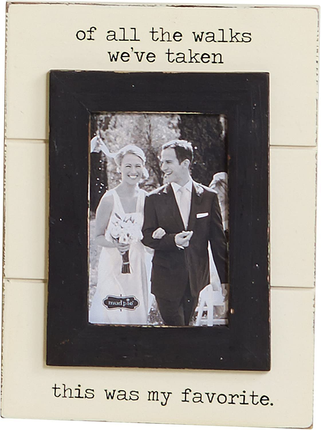 Mud Pie of All The Walks Wedding Picture Frame, 5 X 7