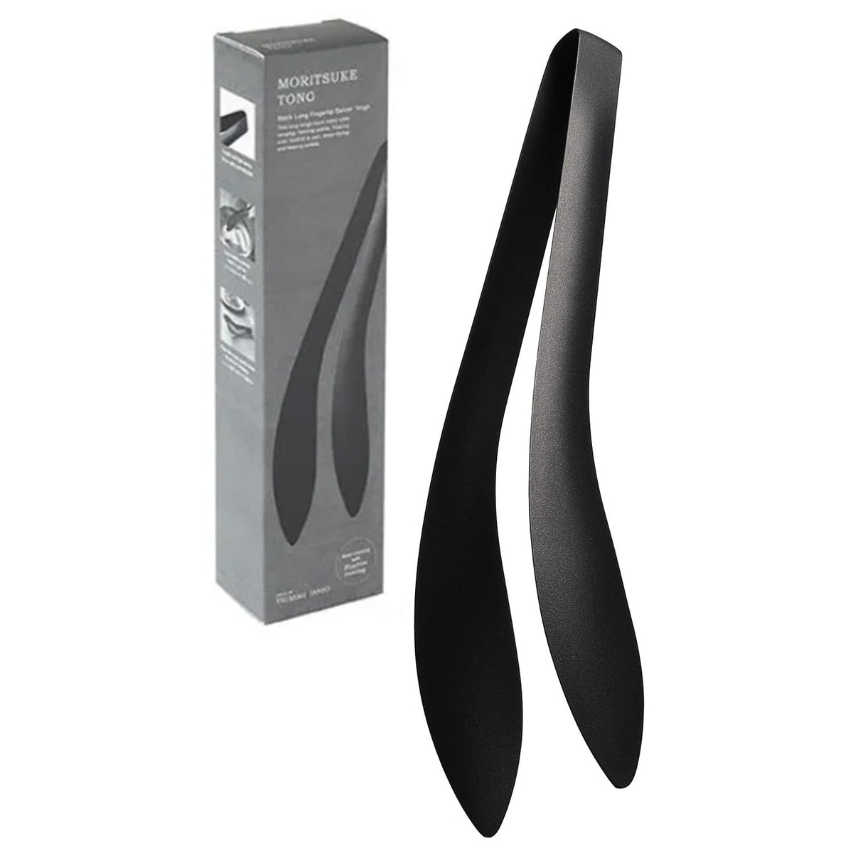 Oaks Made in Japan Monitoring Tongs, Black, Stainless Steel, Fluorine Treatment