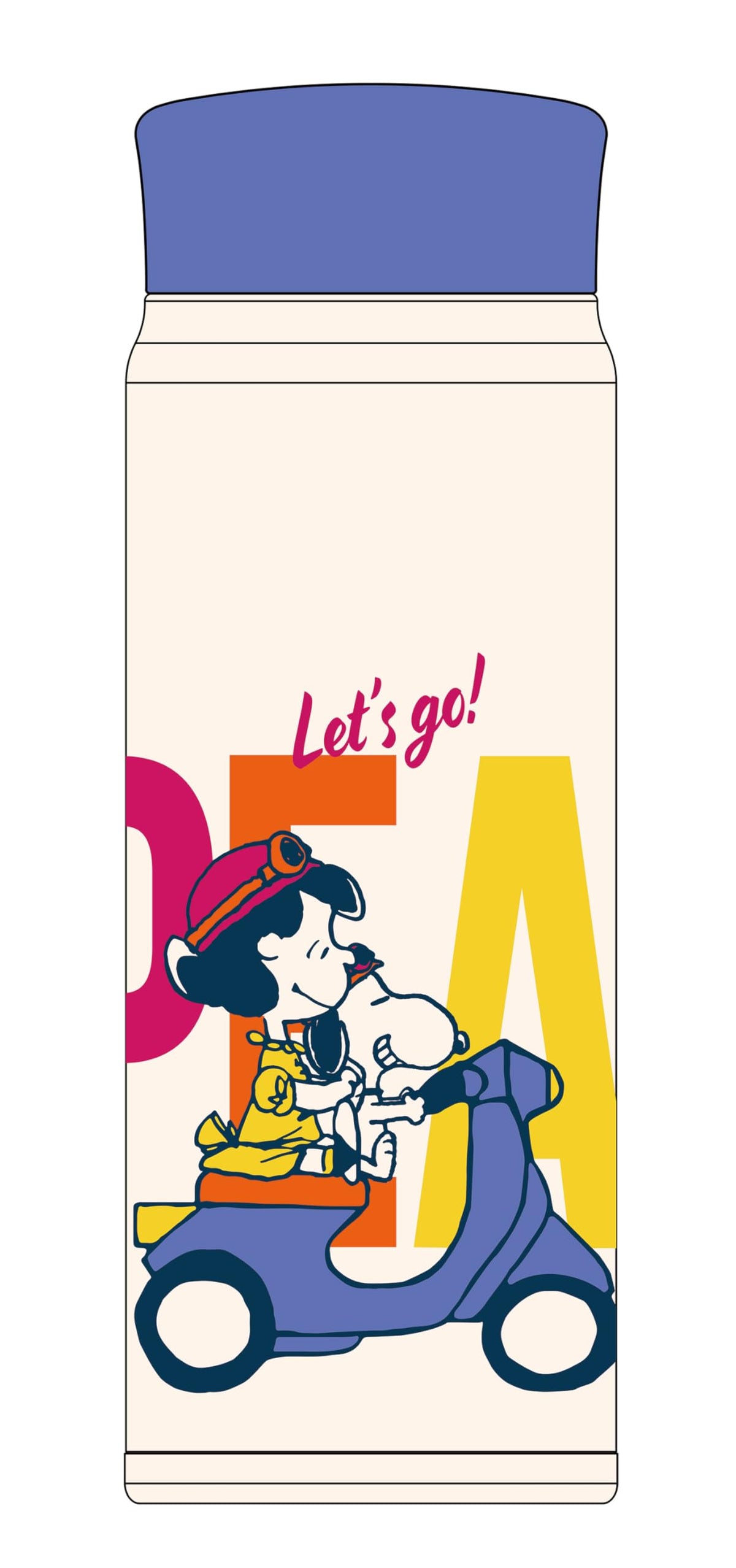 大西賢製販 Ken Onishi Peanuts Stainless Steel Bottle LUNCH SERIES SCOOTER Size: Approx. φ2.6 inches (6.7 cm) H19.4 inches (19.4 cm) SLK-3005