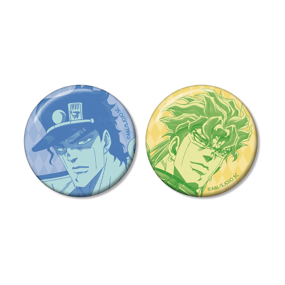JoJo's Bizarre Adventure Stardust Crusaders Jotaro Kujo & DIO Tin Badge Set of 2