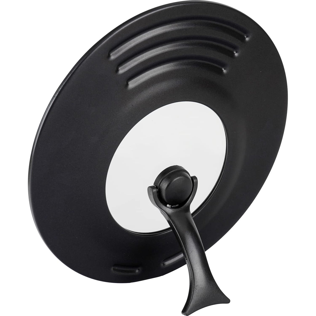 Wahei Freiz RE-7379 Leans II Frying Pan Cover, 9.4-11.0 inches (24-28 cm), Multi-purpose, Lightweight, Foldable, Stand Type, With Window, Fluorine Resin Treatment