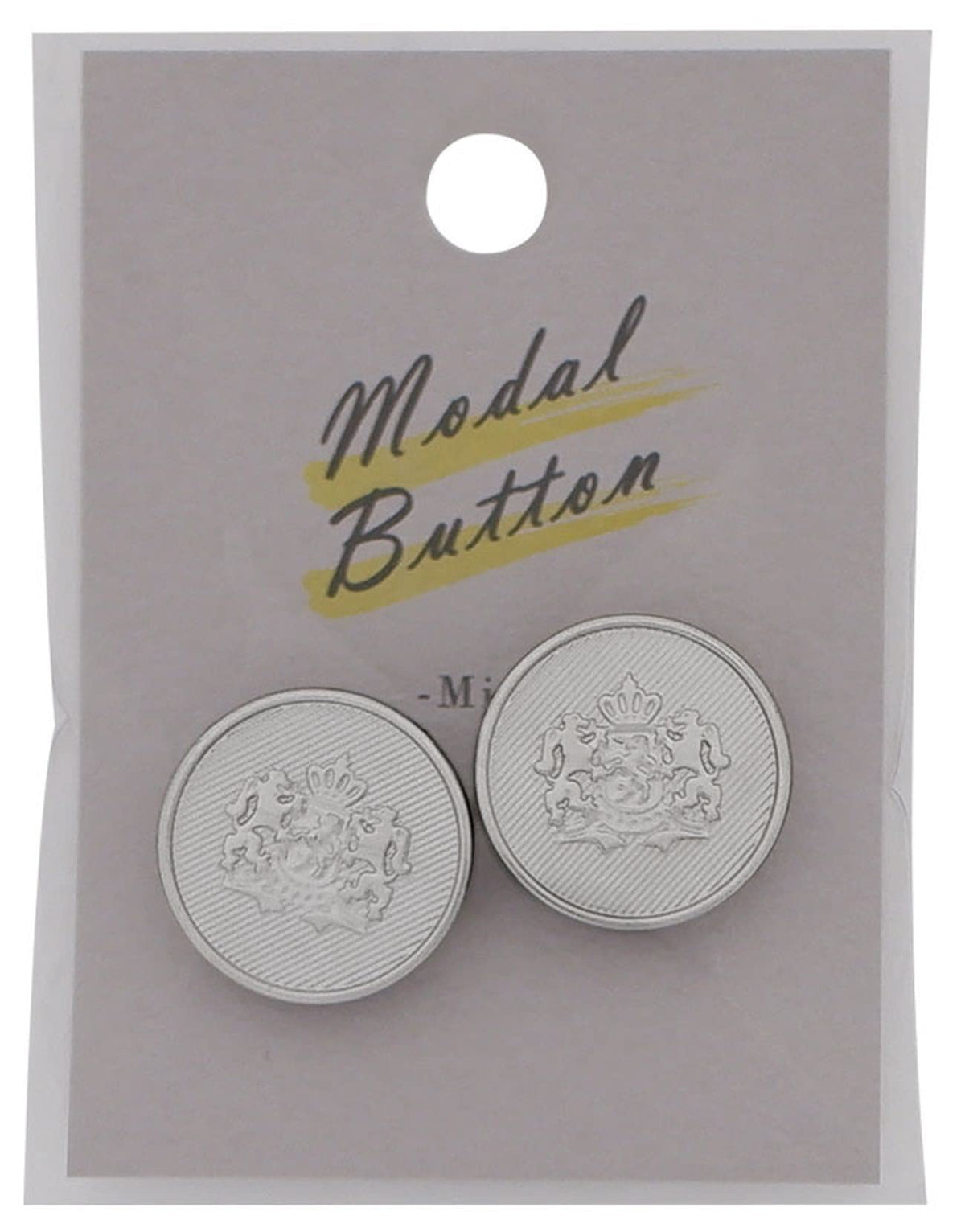 Misasa MB526 Decorative Buttons, 0.8 inches (20 mm), Pack of 2, Col. Silver
