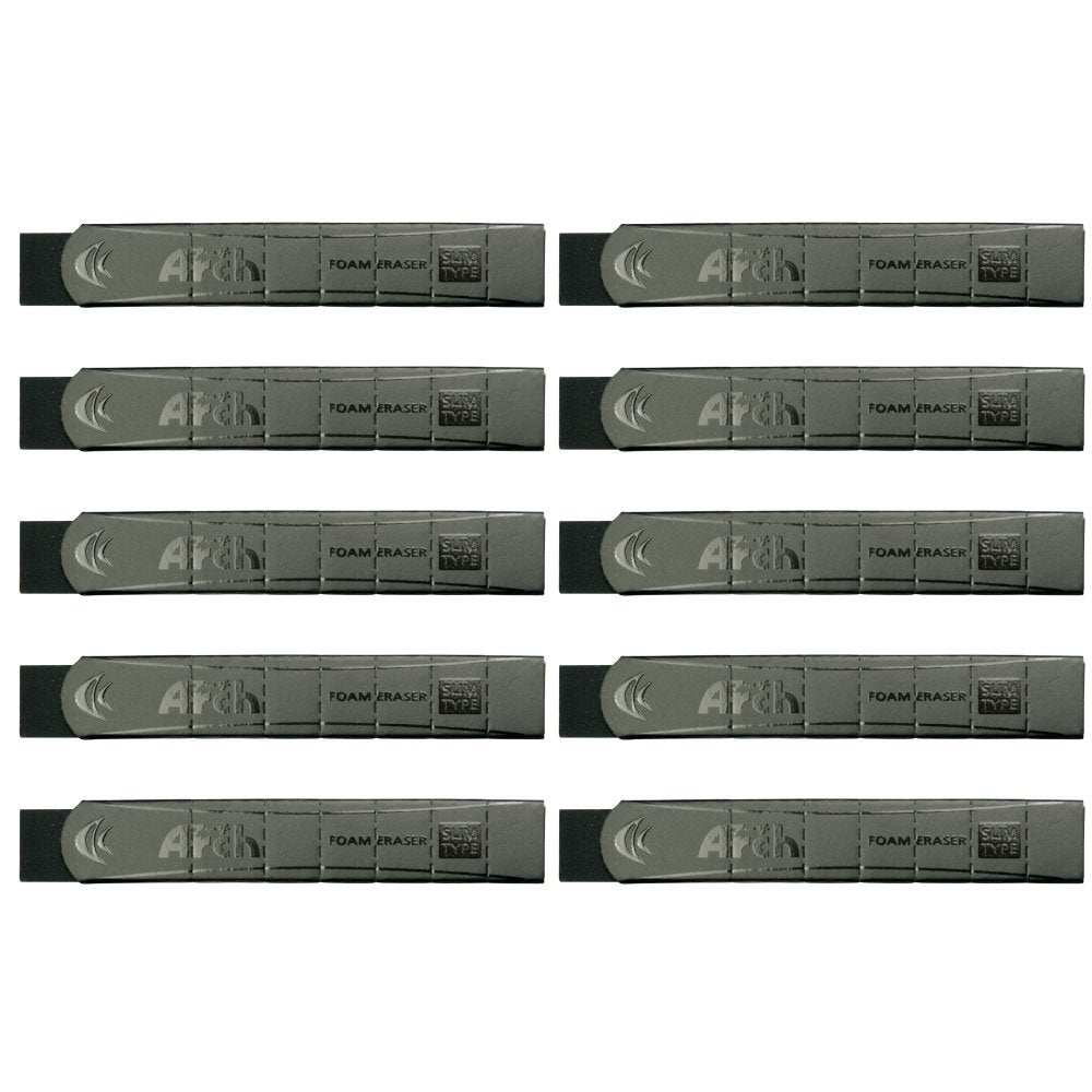 Sakura Crepas RAF150SL(10) Eraser, Arch Slim Type, Black, 10 Pieces