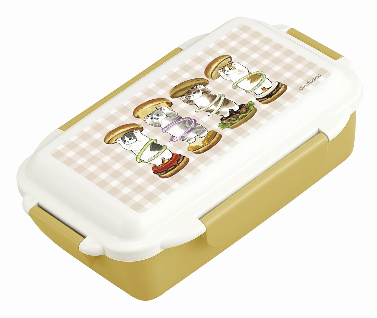 mofusand 53-3033 Lunch Box, 16.9 fl oz (500 ml), Hamburger Nyan