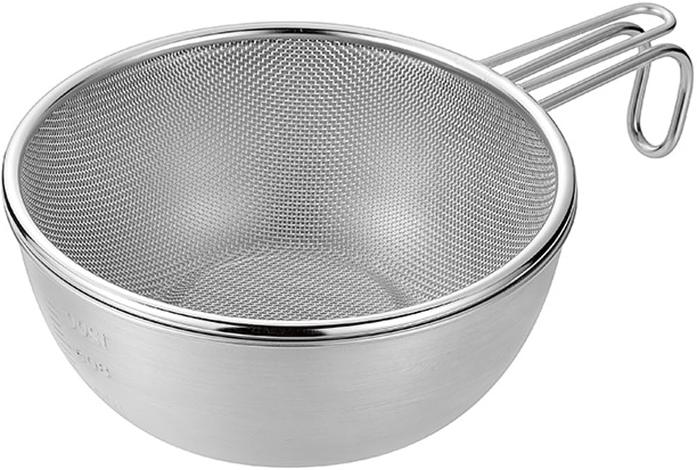 Yokoyama EJSB-501 Shera Cup Bowl, 7.1 inches (18 cm) & Hand Held Colander