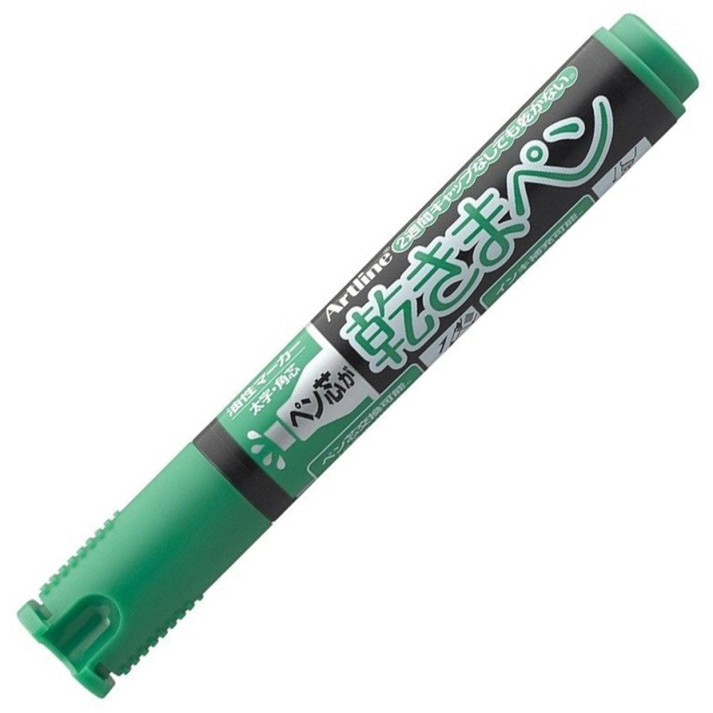 Shachihata Kawakimapen permanent marker bold, Sumishin green K-199N