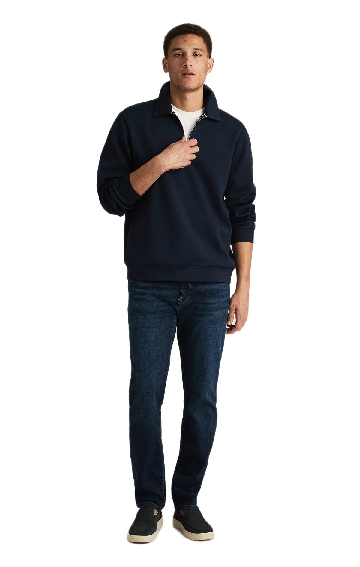 Mavi Men's Marcus Regular Rise Slim Straight Leg, Dark Brushed Organic Vintage 35/30